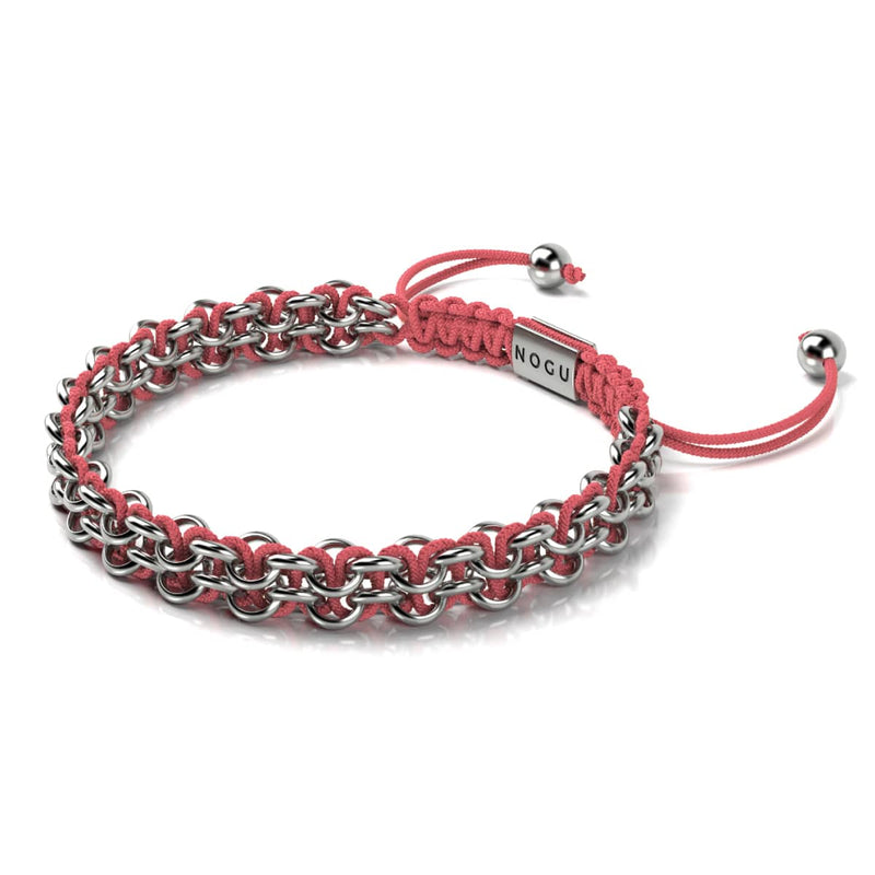Liens Pingouin | Bracelet Mini Kismet | Corail x Argent