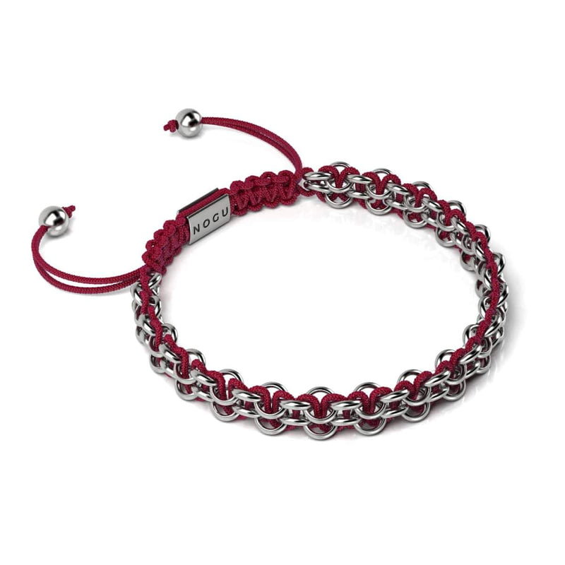 Liens de renard roux | Bracelet Mini Kismet | Bordeaux x Argent