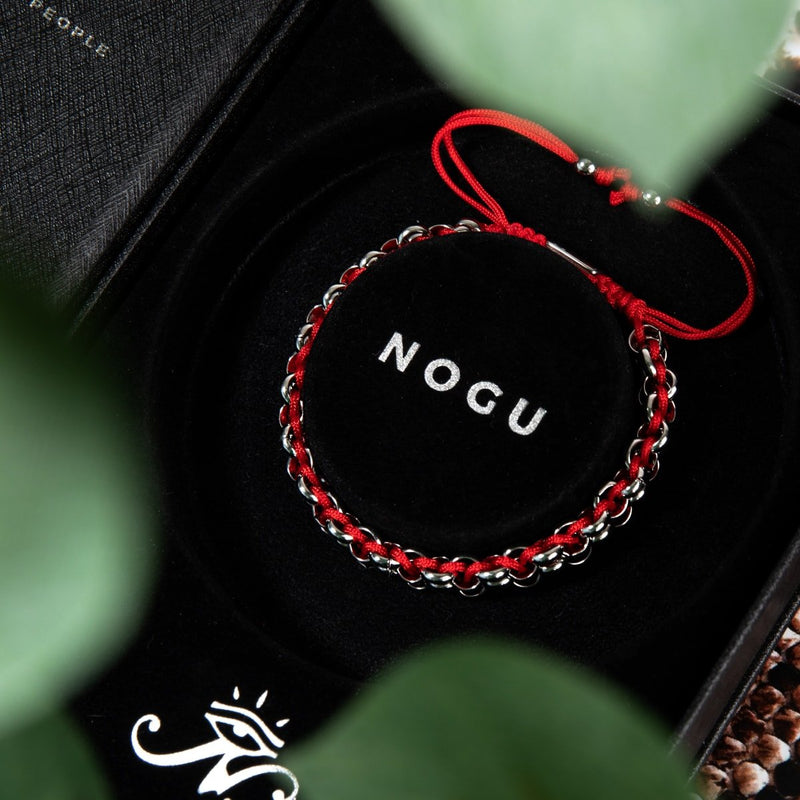 Red Panda Links | Mini Kismet Bracelet | Red x Silver