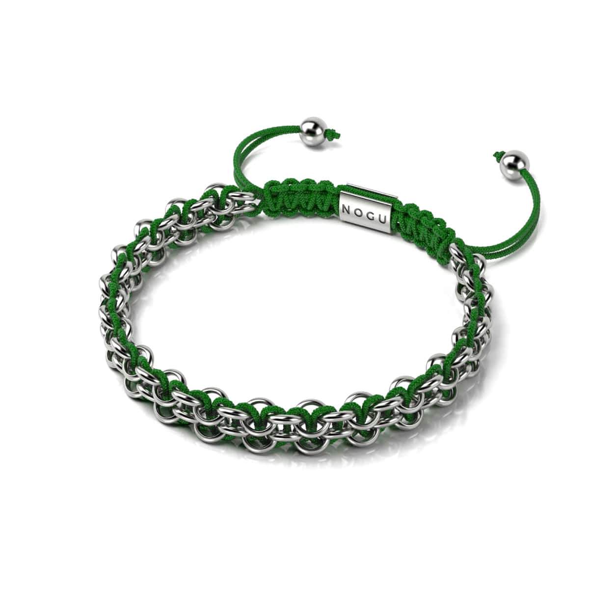 Liens de grenouille d'arbre | Bracelet Mini Kismet | Vert x Argent