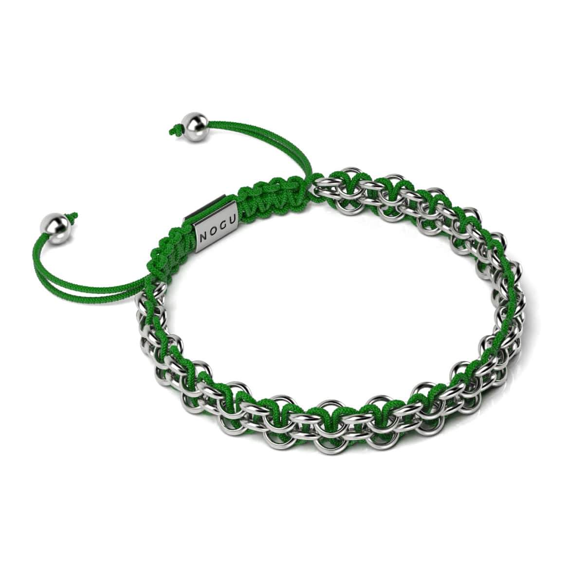 Tree Frog Links | Mini Kismet Bracelet | Green x Silver– NOGU Canada