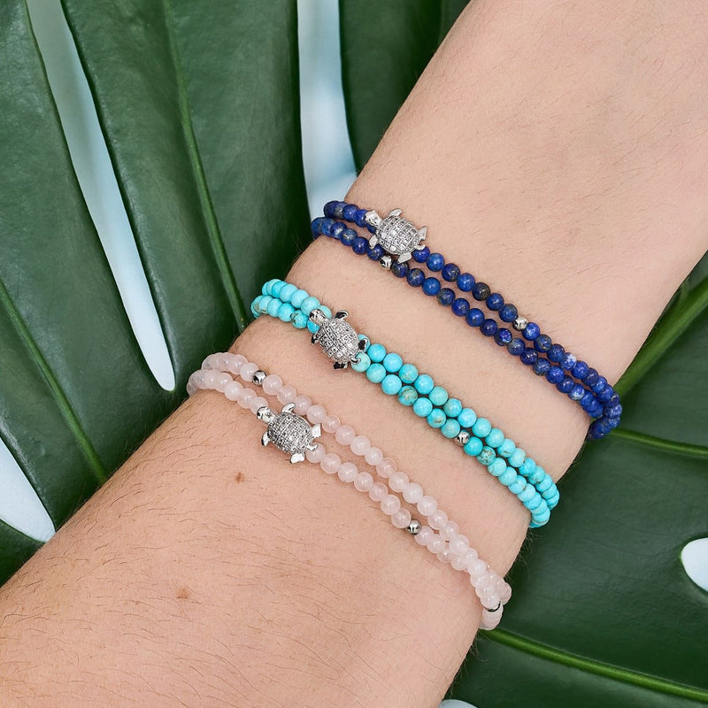 Rose Quartz | Silver | Tortuga Gemstone Wrap