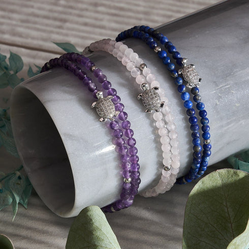 Rose Quartz | Silver | Tortuga Gemstone Wrap