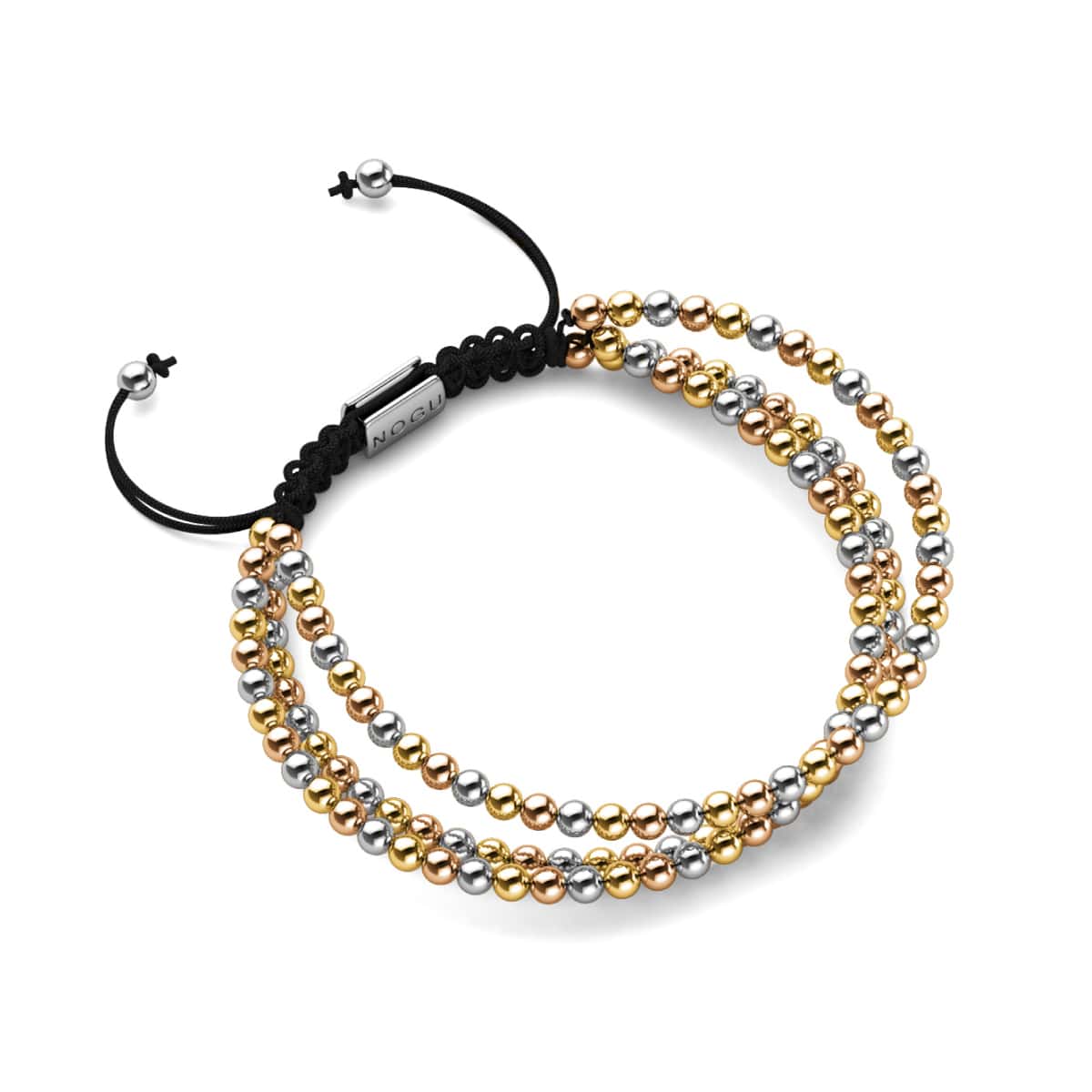 Trinity | Silver x Gold x Rose Gold | Triple Strand Bracelet