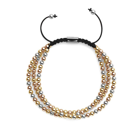 Trinity | Silver x Gold x Rose Gold | Triple Strand Bracelet