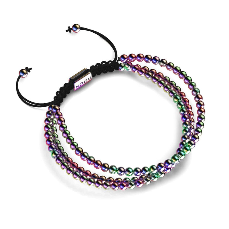 Trinity | Unicorn Silver x Black | Triple Strand Bracelet