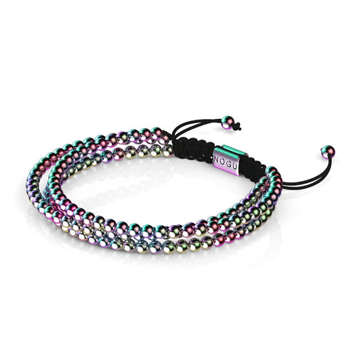 Trinity | Unicorn Silver x Black | Triple Strand Bracelet