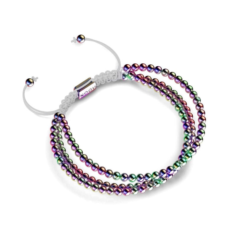 Trinity | Unicorn Silver x White | Triple Strand Bracelet