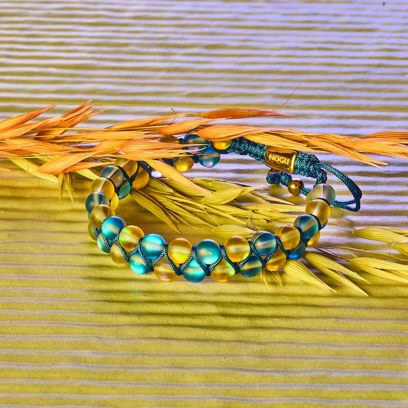 Nuit étoilée I | Aide ukrainienne | Bracelet de perles de verre double sirène