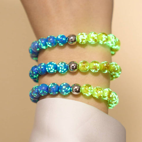 Nuit étoilée | Aide ukrainienne | Bracelet Verre Luciole