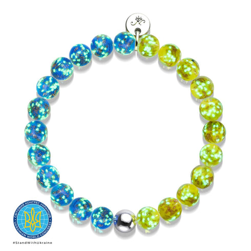 Nuit étoilée | Aide ukrainienne | Bracelet Verre Luciole
