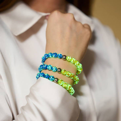 Nuit étoilée | Aide ukrainienne | Bracelet Verre Luciole