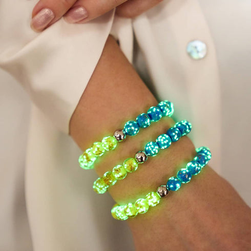 Nuit étoilée | Aide ukrainienne | Bracelet Verre Luciole
