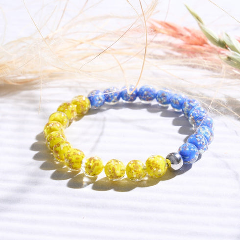 Nuit étoilée | Aide ukrainienne | Bracelet Verre Luciole