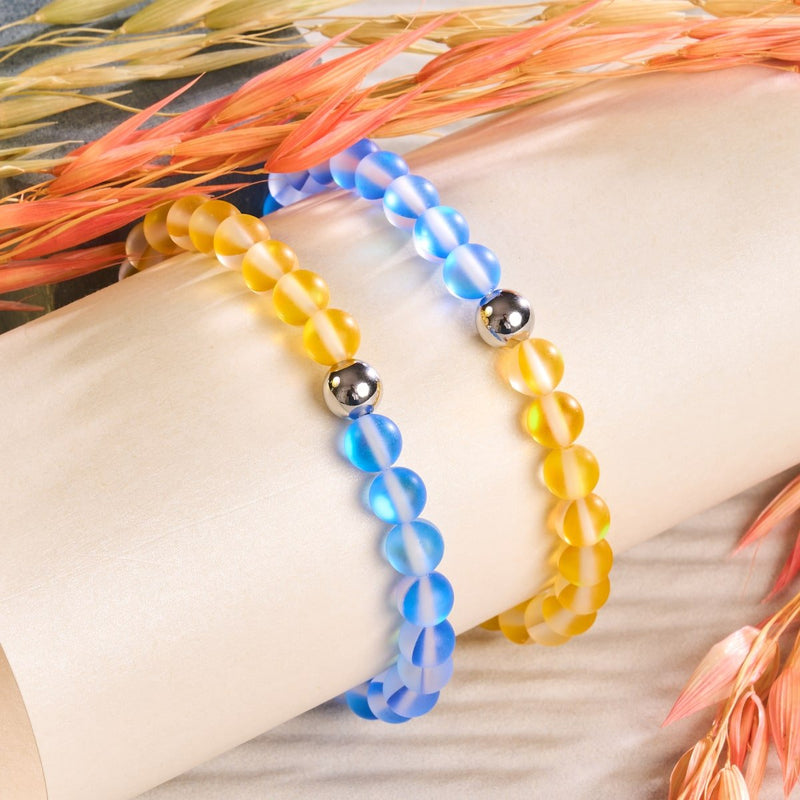 Nuit étoilée | Aide ukrainienne | Bracelet de perles de verre sirène