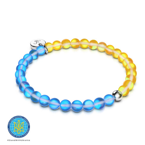 Nuit étoilée | Aide ukrainienne | Bracelet de perles de verre sirène