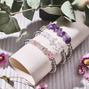 Améthyste | Argent | Bracelet de pierres précieuses non taillées