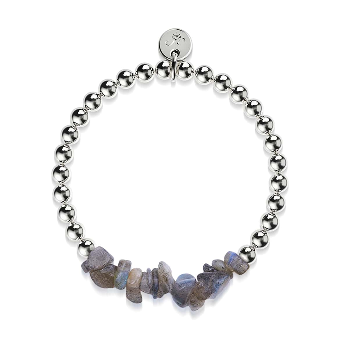 Labradorite | Silver | Uncut Gemstone Bracelet