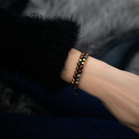 Or | Jaspe rouge Picasso | Bracelet Vitalité