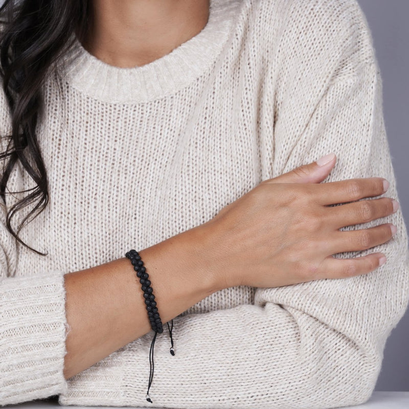 Diffuseur de pierres de lave | Argent sterling .925 | Bracelet Vitalité