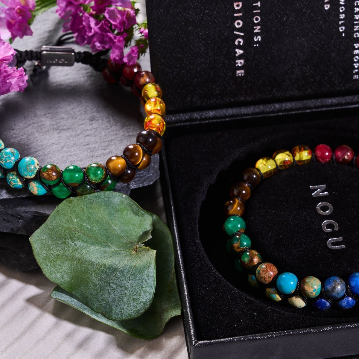 Chakra arc-en-ciel | Bracelet 7 pierres précieuses