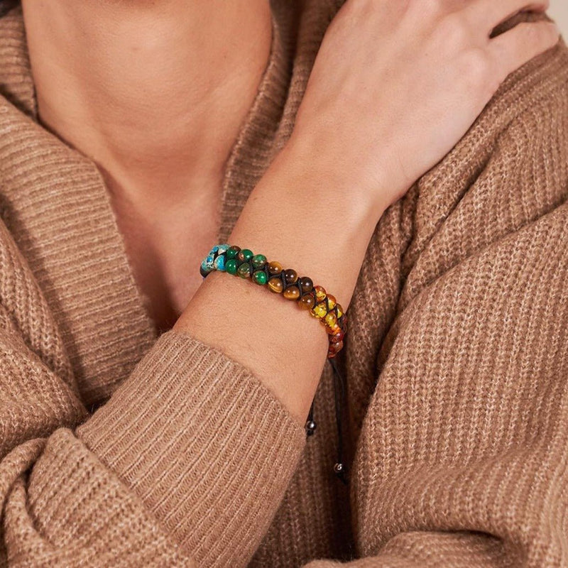 Chakra arc-en-ciel | Bracelet 7 pierres précieuses