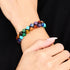 Chakra arc-en-ciel | Bracelet Geom 7 pierres précieuses | Argent