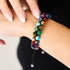 Chakra arc-en-ciel | Bracelet Geom 7 pierres précieuses | Argent