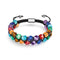 Chakra arc-en-ciel | Bracelet Geom 7 pierres précieuses | Argent