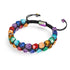 Chakra arc-en-ciel | Bracelet Geom 7 pierres précieuses | Licorne Argent