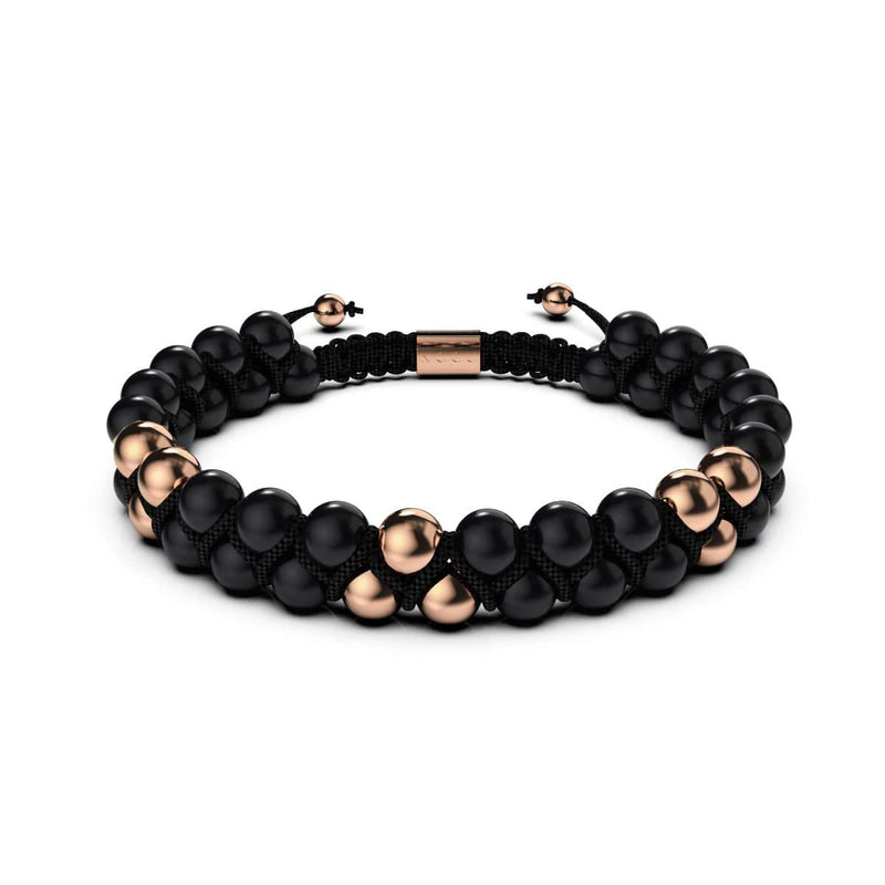 Or rose | Onyx mat | Bracelet Vitalité