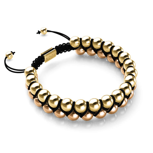 Or deux tons | Noir | Bracelet Vitalité
