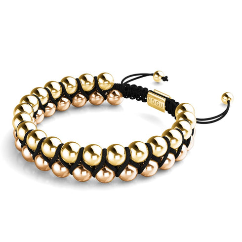 Or deux tons | Noir | Bracelet Vitalité