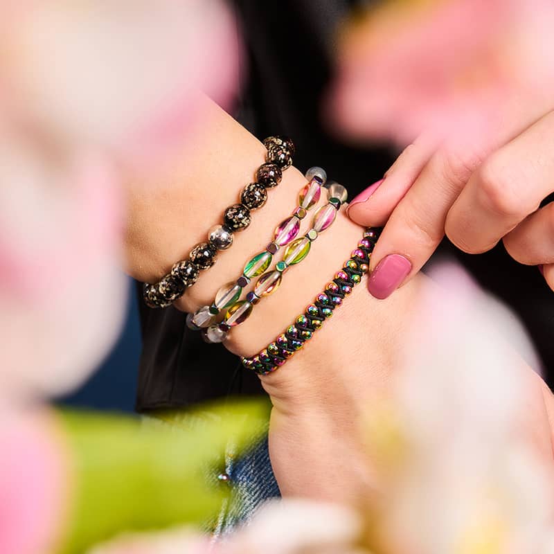 Licorne Argent | Noir | Bracelet Mini Vitalité