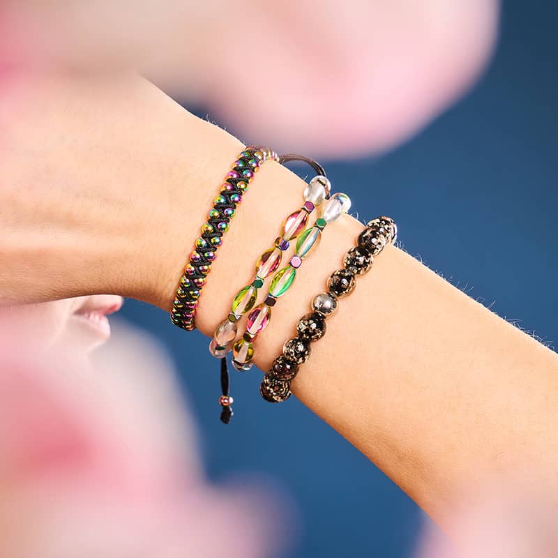 Licorne Argent | Noir | Bracelet Mini Vitalité