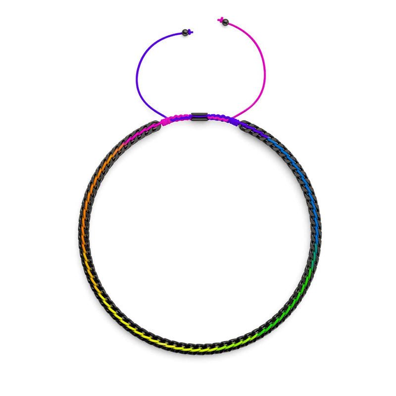 Spectrum x Gunmetal | Gaia Wheat Chain | Choker Necklace