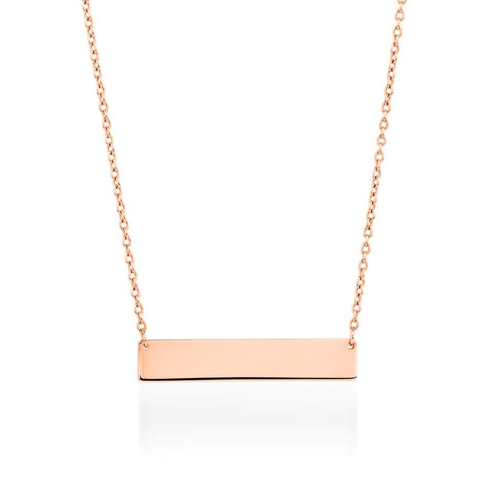 Bar minimaliste | Or rose 18 carats | Collier doré