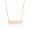 Bar minimaliste | Or rose 18 carats | Collier doré