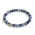 Denim Blue x Silver | Abalone Bracelet