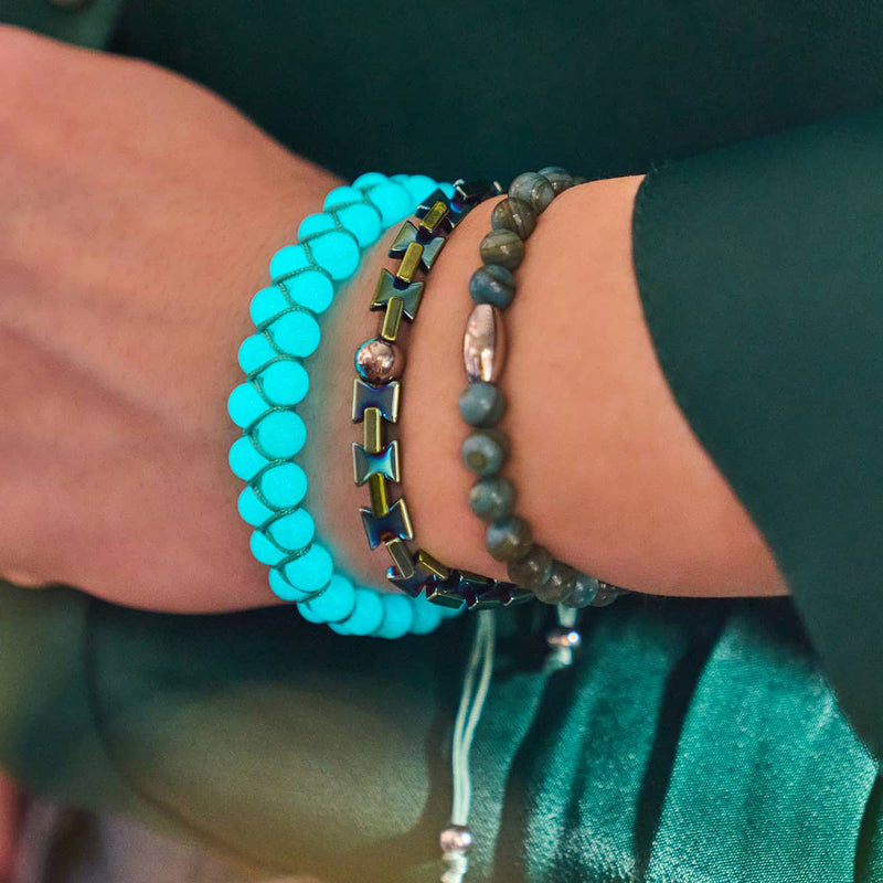 Bracelet en varech viridian x argent | Abalone
