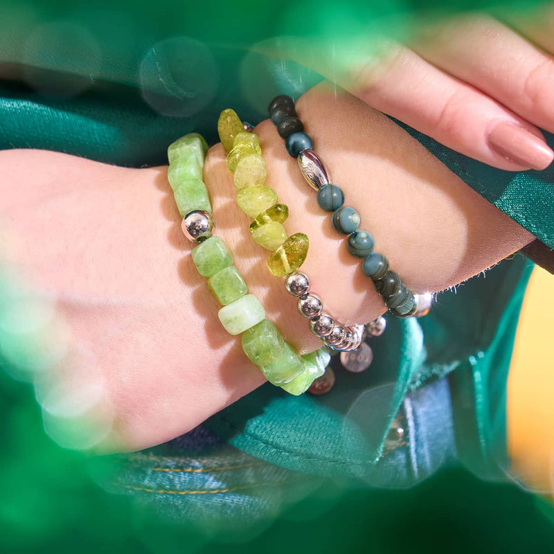 Bracelet en varech viridian x argent | Abalone