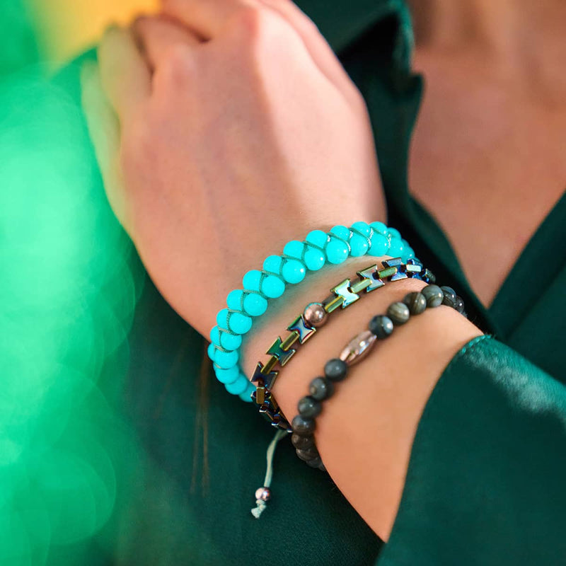 Bracelet en varech viridian x argent | Abalone