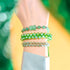 Aventurine verte x or blanc | Enveloppe de pierres précieuses Boho
