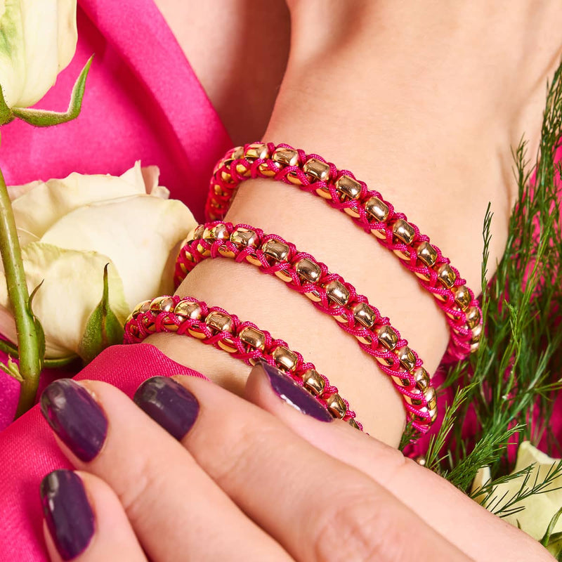 Magenta x Rose Gold | Catena Links Bracelet