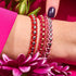 Bracelet à maillons Catena Magenta x Or rose