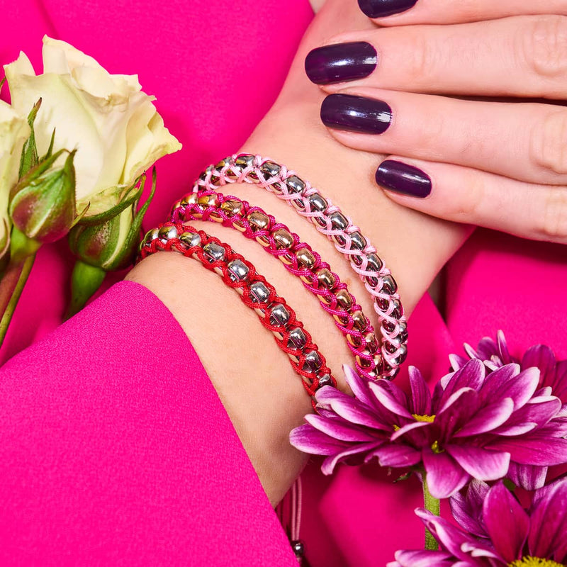 Ruby x Silver | Catena Links Bracelet