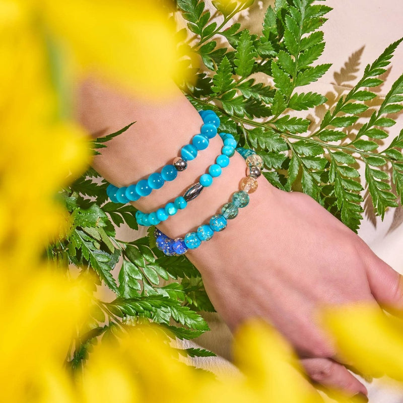 Buvez-moi Potion | Argent sterling .925 | Bracelet en verre du Cheshire