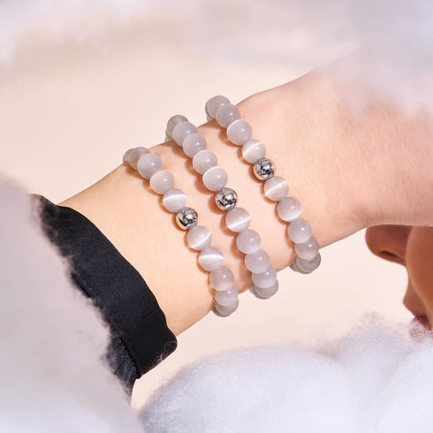 Tempête de velours | Argent sterling 925 | Bracelet en verre du Cheshire