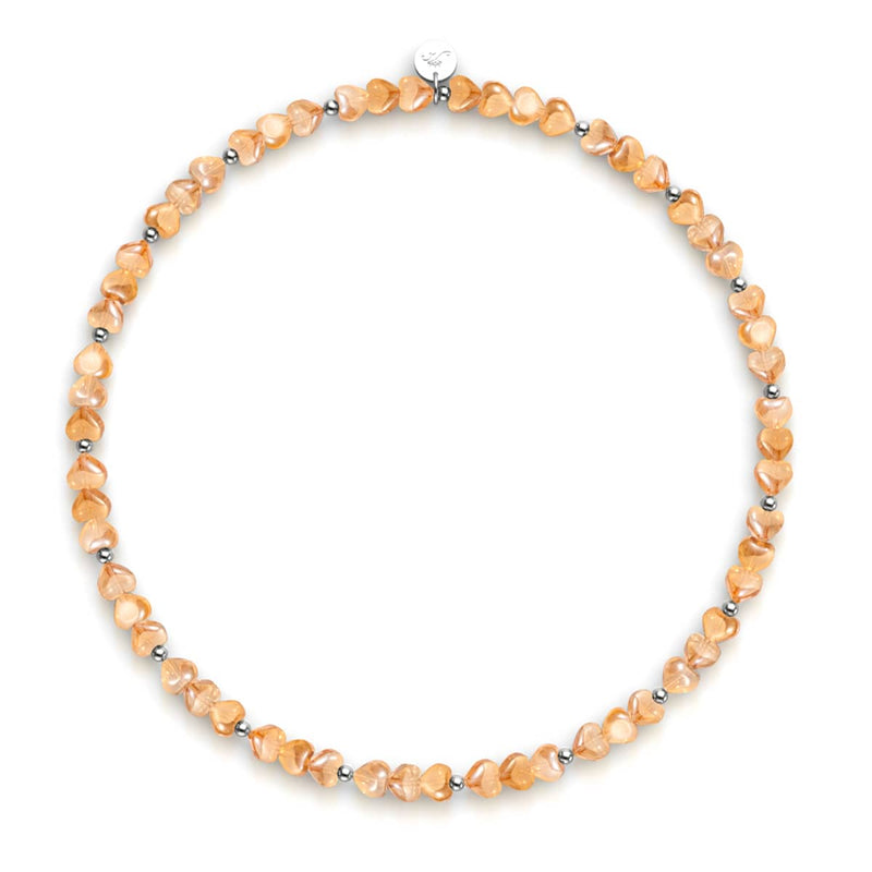 Peach Sweetheart | Argent sterling 925 | Enveloppe en verre de fée