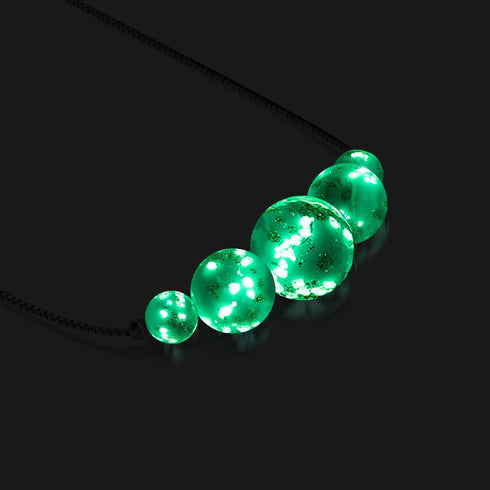 Bracelet de cheville avec fermoir infini en verre Firefly en argent sterling 925 | Cerulean